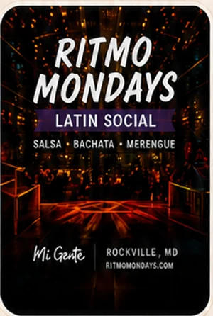 Ritmo Mondays Latin Social event poster